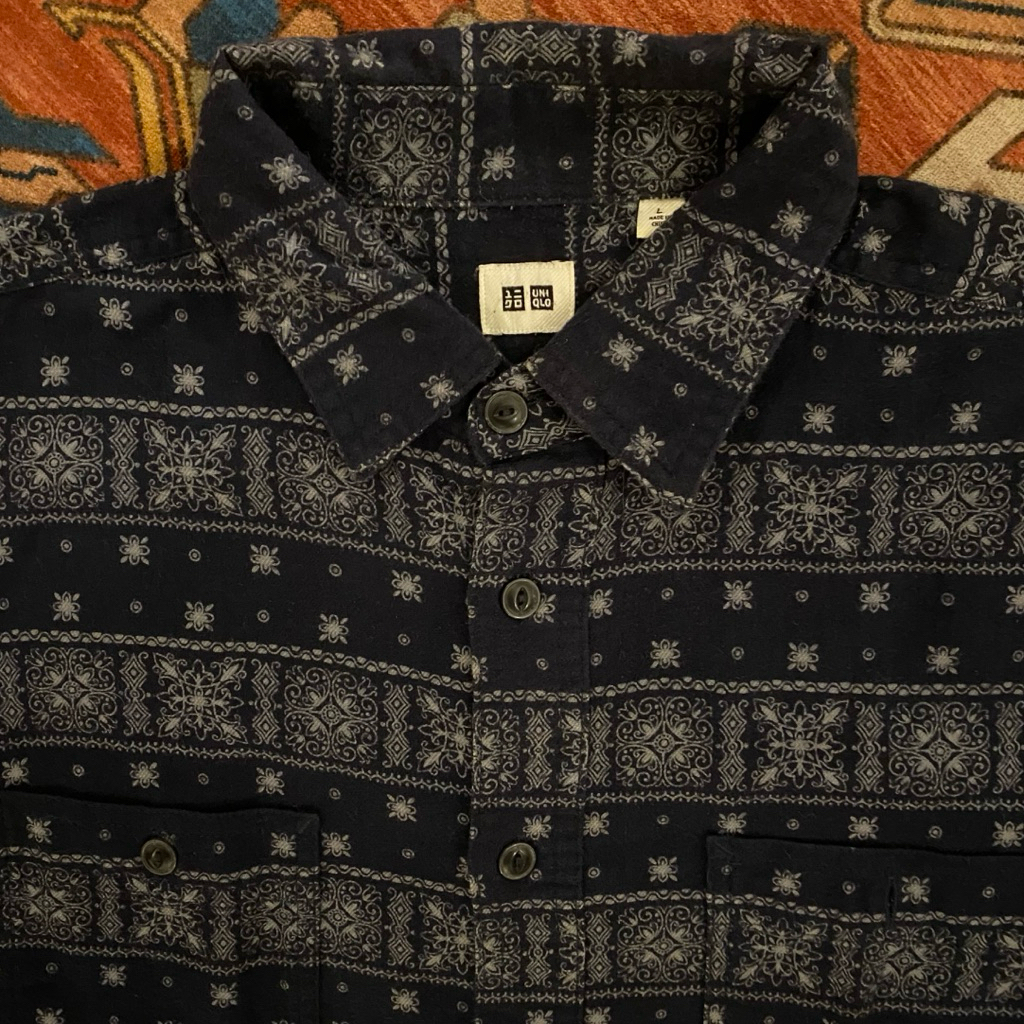 Flannel Uniqlo Navajo Navy ( L )