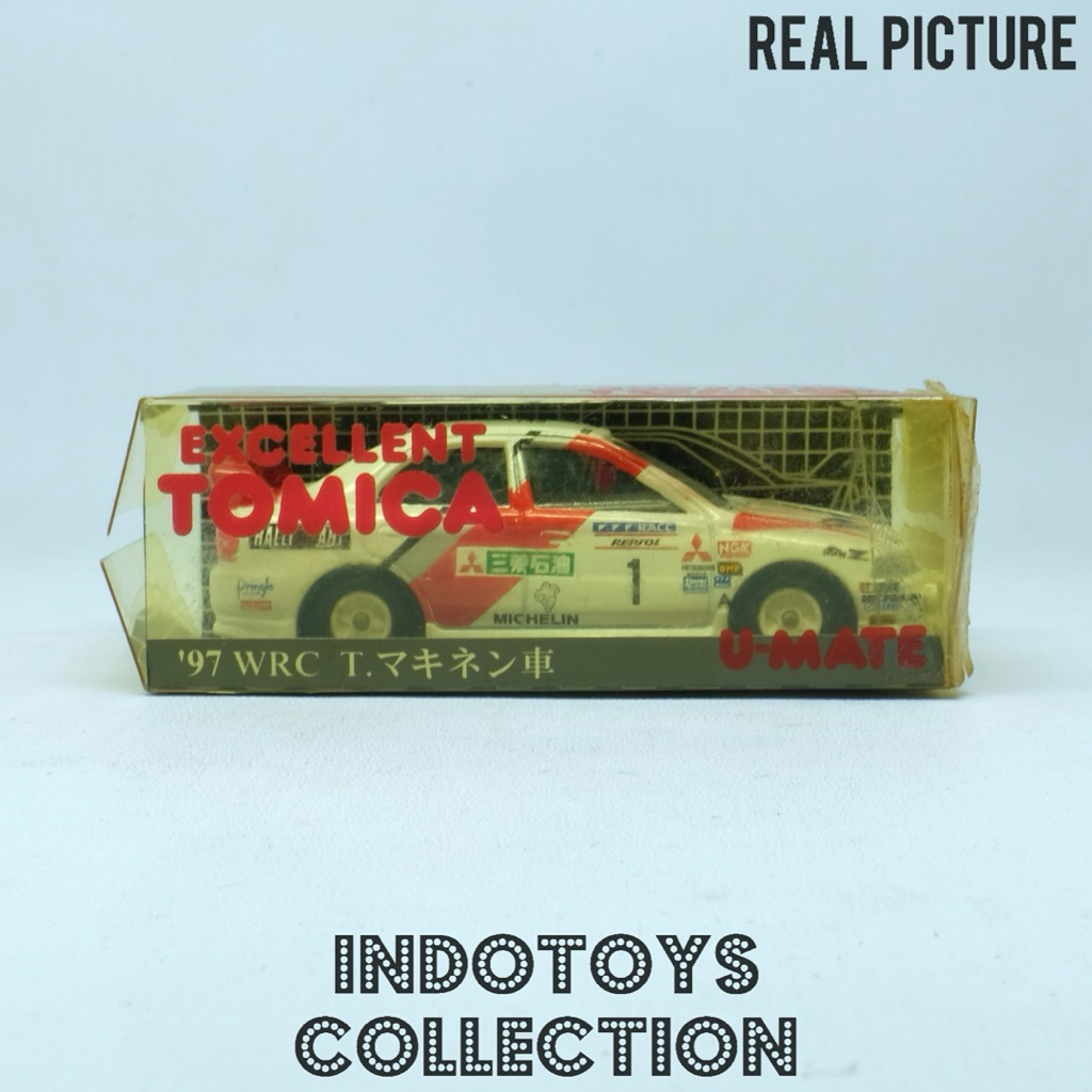 Excelent Tomica ~ Mitsubishi Lancer Evo IV Catalunya (Made in Japan) Rare