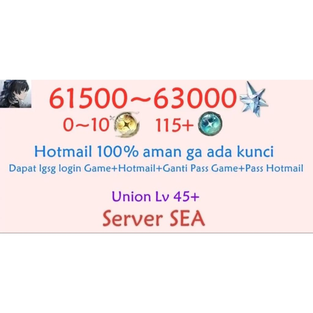 Akun Wuthering Waves Standard Reroll