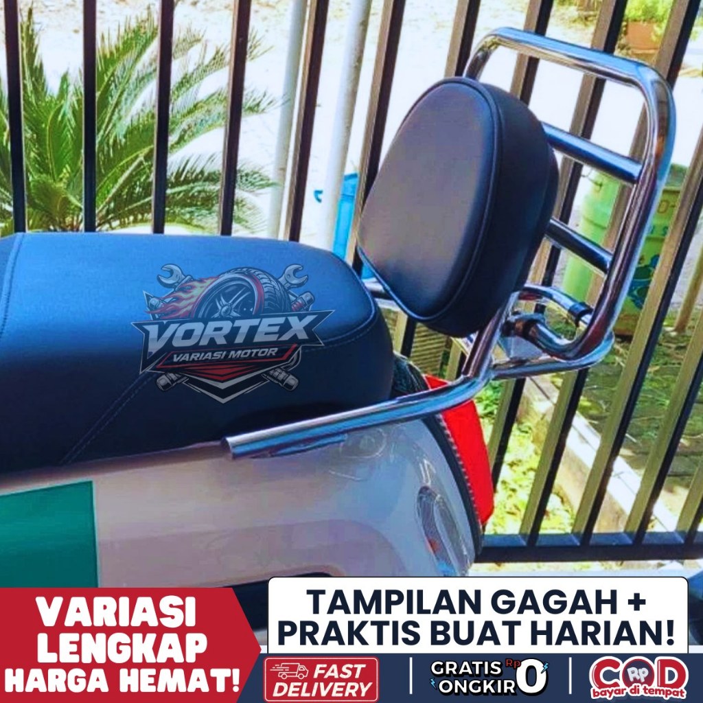 Back Rack Yamaha Fazzio Plus Busa Bantalan/Backrack Fazzio Neo/Yamaha Fazzio Lux/Aksesoris Motor Yam