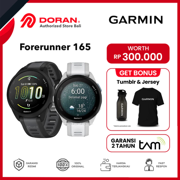 Garmin Forerunner 165 | Garmin Forerunner 165 FR 165 FR165 - Garansi Resmi TAM 2 Tahun