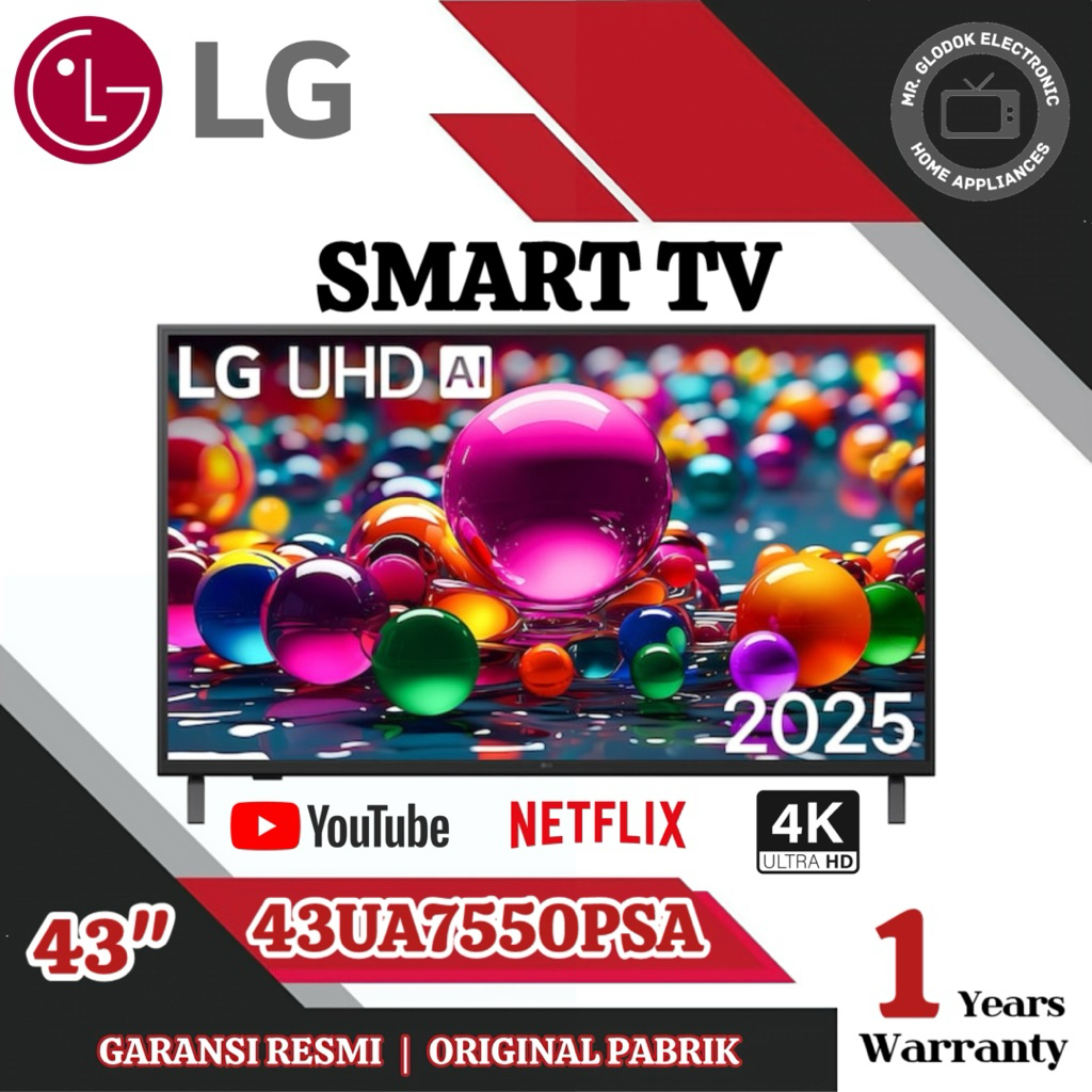 LG 43UA7550PSA / 43UA7550 / UA7550 4K UHD AI Smart TV 43 Inch