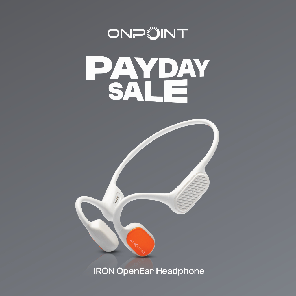 ONPOINT IRON OpenEar Bone Conduction Headphone - Open Ear GREY