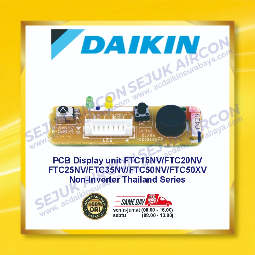 PCB DISPLAY SENSOR AC DAIKIN FTC15NV FTC20NV FTC25NV FTC35NV FTC50NV FTC50XV ORIGINAL 4019396