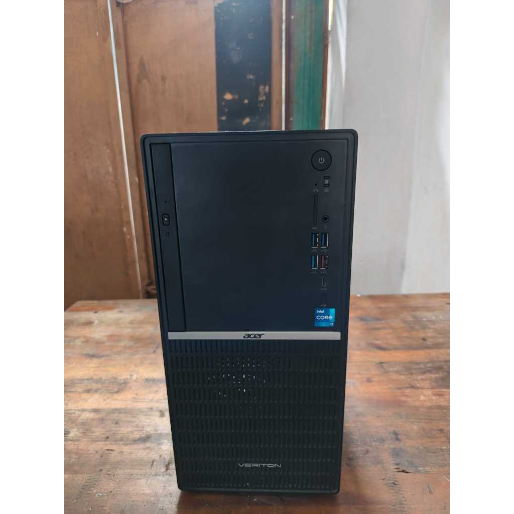 PC built up Acer veriton Core i7 gen 12 dan Monitor 22 inci siap untuk game AAA dan editing