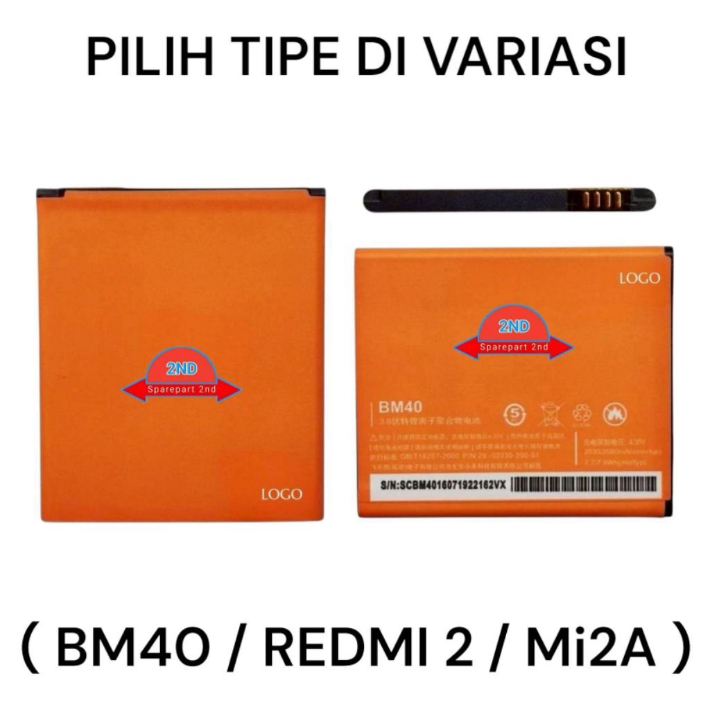 Baterai Xiaomi BM40 BM42 BM46 BM57 Redmi 2 Mi2A Redmi Note 1 Redmi Note 3 / Note 3 Pro / Redmi Note 