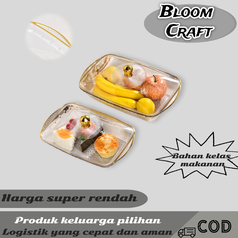 Piring Elegan Piring persegi panjangcantik/sederhana/elegan,Transparan Dengan Tutup