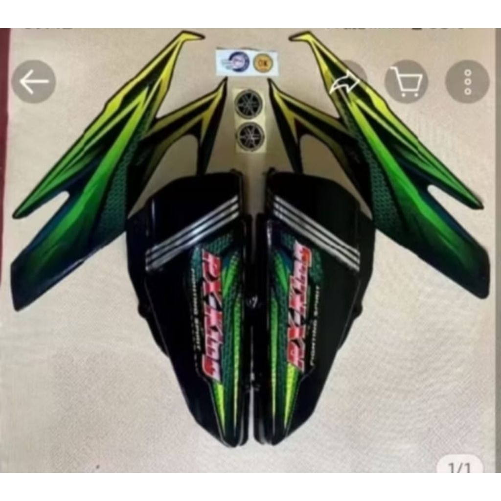 cover box aki rx king hitam lis chrome fullset striping hijau tahun 2005 tepong rx king hitam box rx