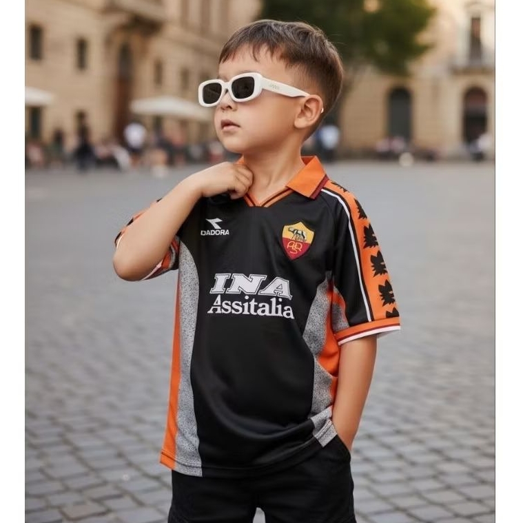 Jersey retro As Roma anak / Jersey fantasy anak