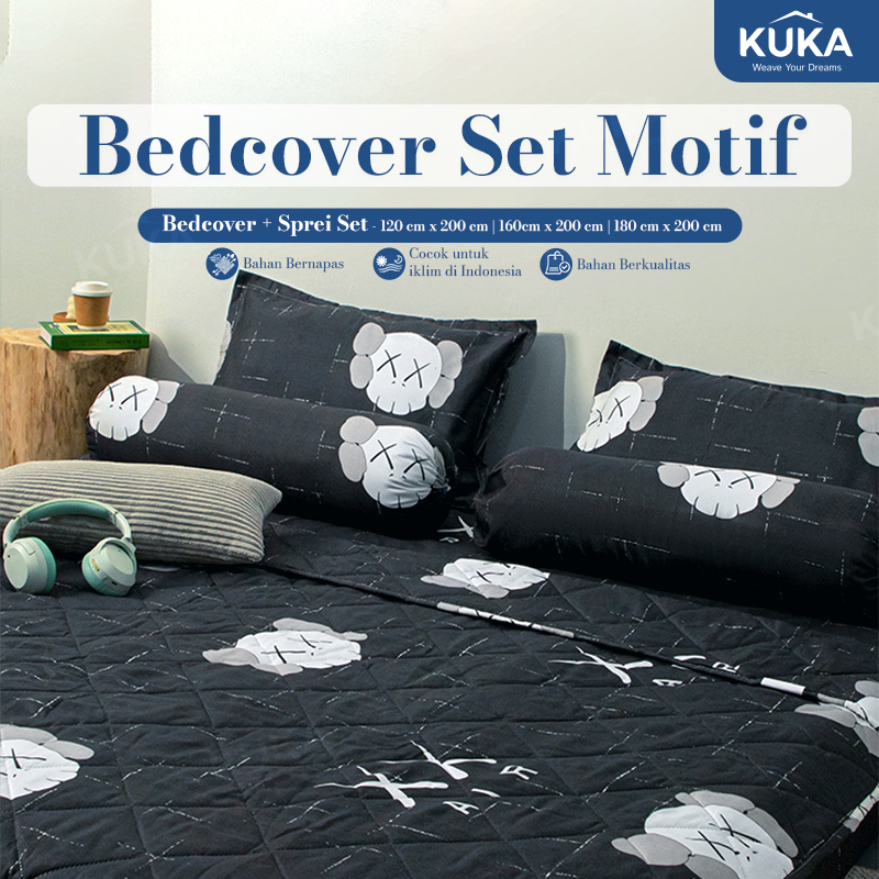 Harmony Gallery - Bedcover Set Sprei Lengkap Single/Queen/King 120/160/180x200cm – Paket Premium Tid