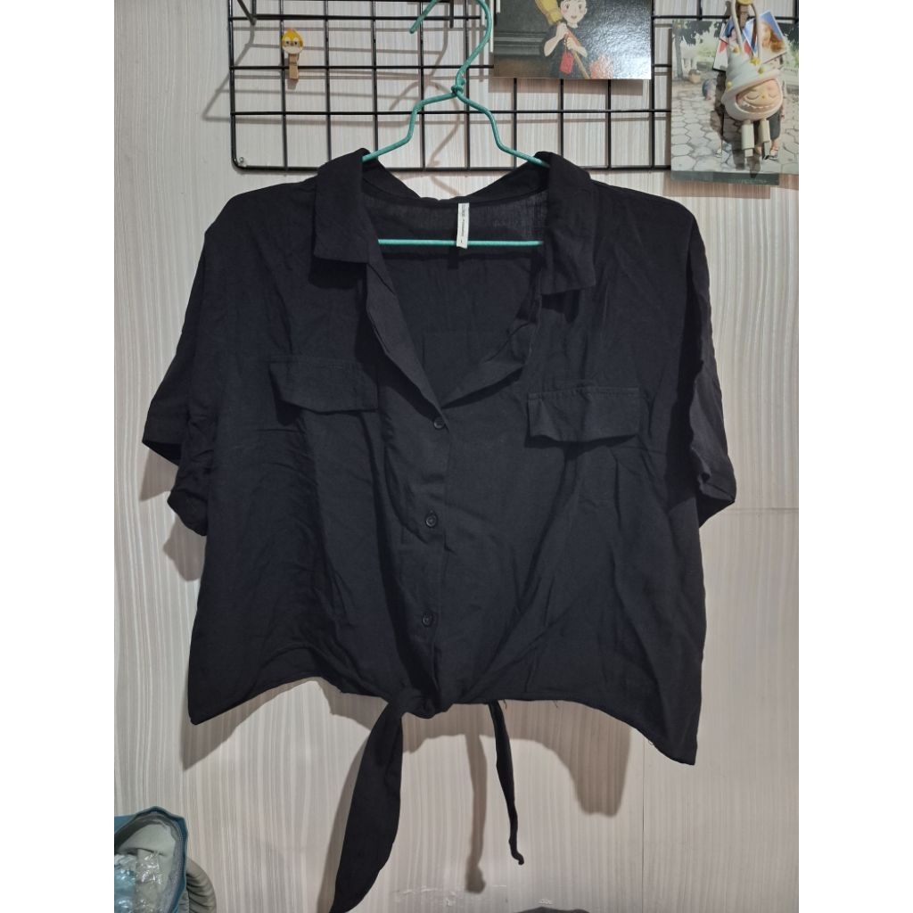 kemeja colorbox wanita hitam