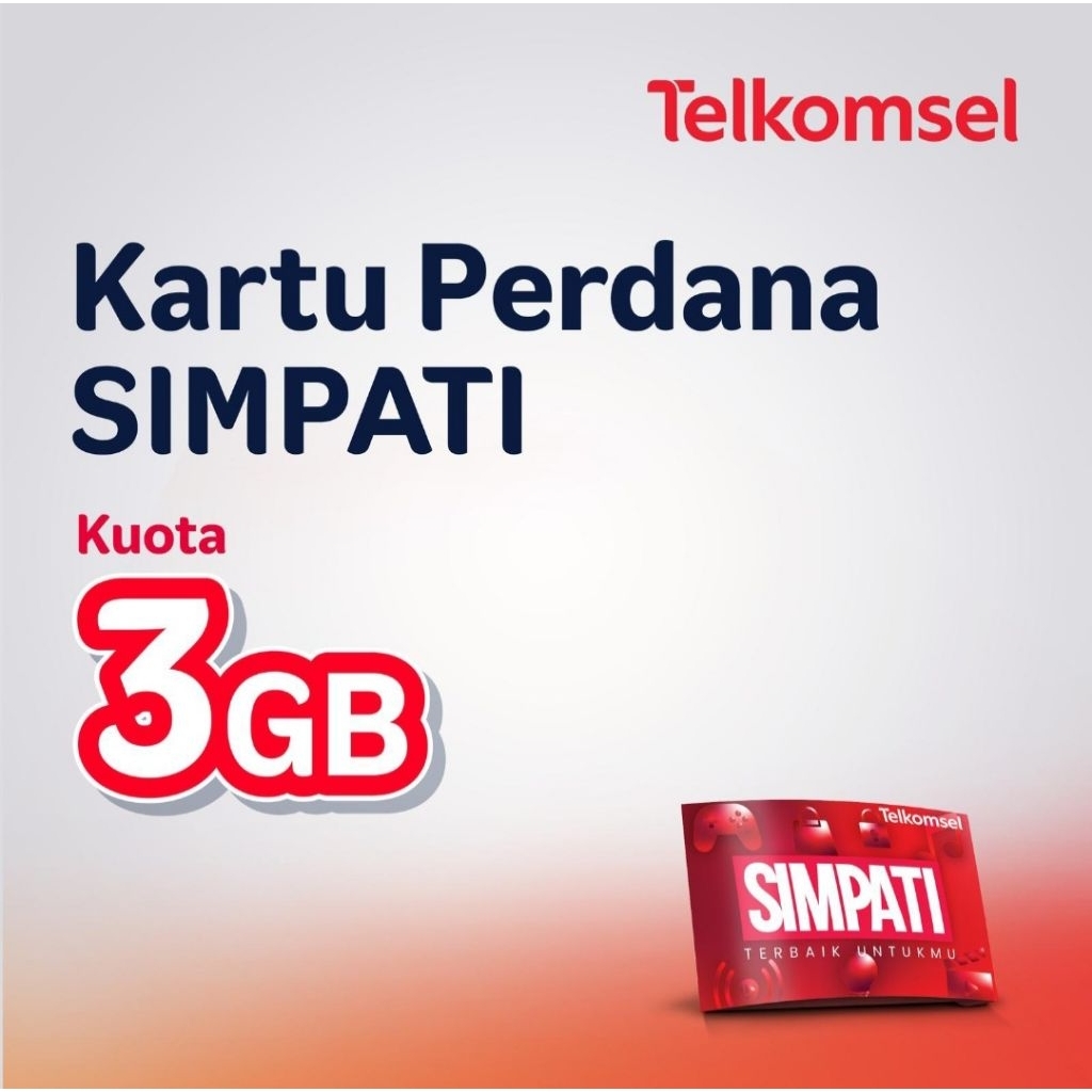 Kartu perdana telkomsel siap pakai - kuota 3GB Nasional