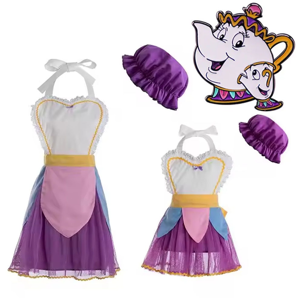 Beauty and the Beast cos Mrs. Potts cosplay costume