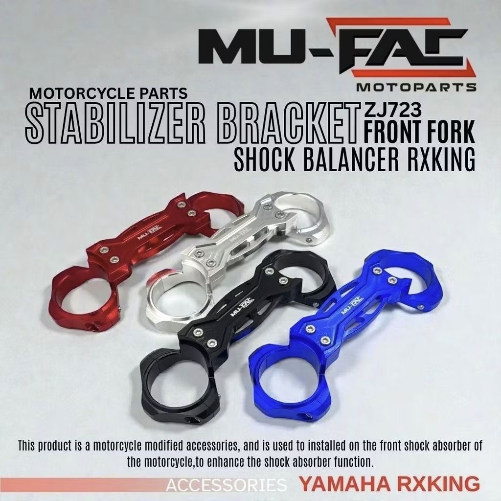 Stabilizer Baru Borgol Shock Depan Rx King CNC Breket Klem Shock Depan Rx King