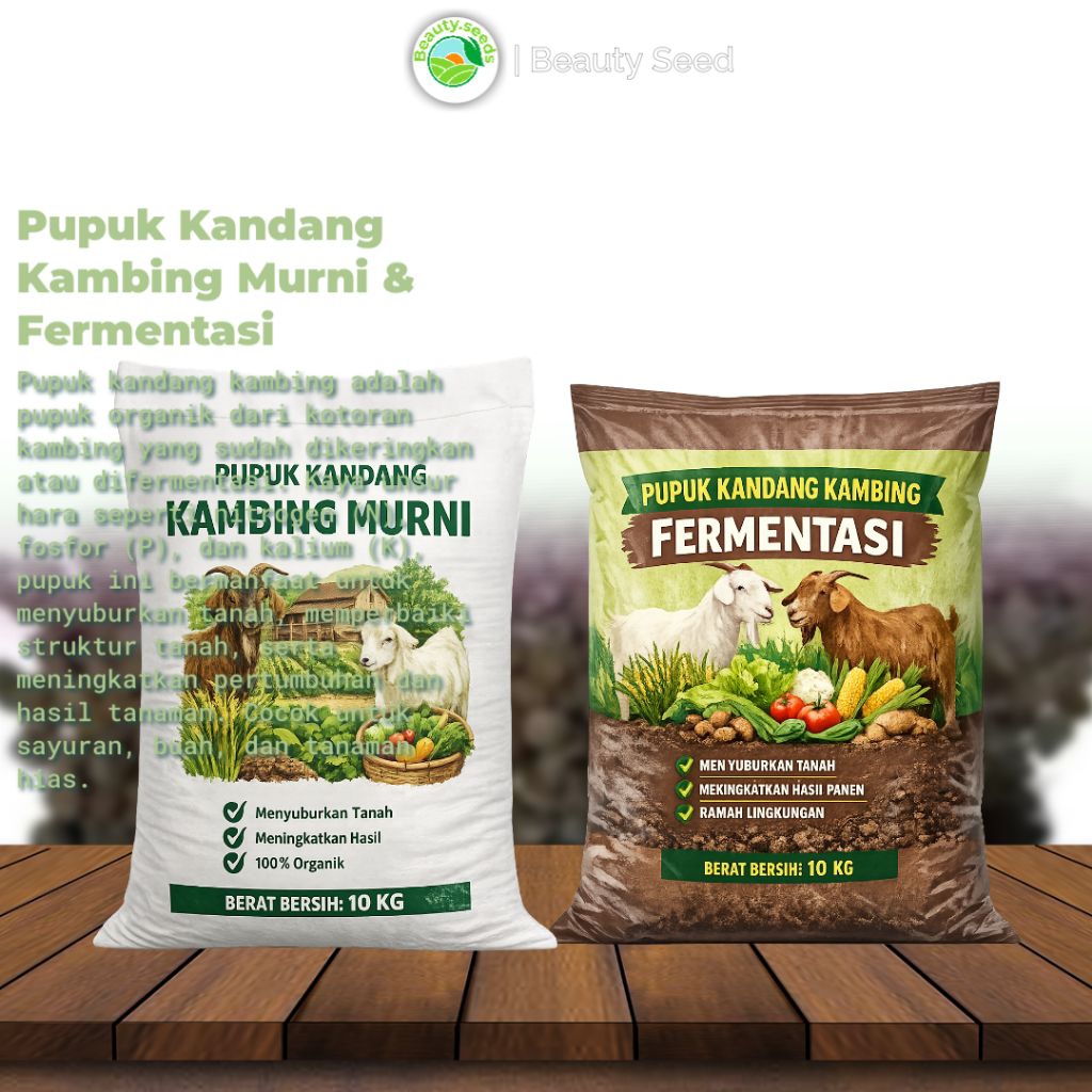 Pupuk Kandang Kambing Organik - Pupuk Kandang Kambing Fermentasi Halus Dan Murni KEMASAN REPACK 10kg