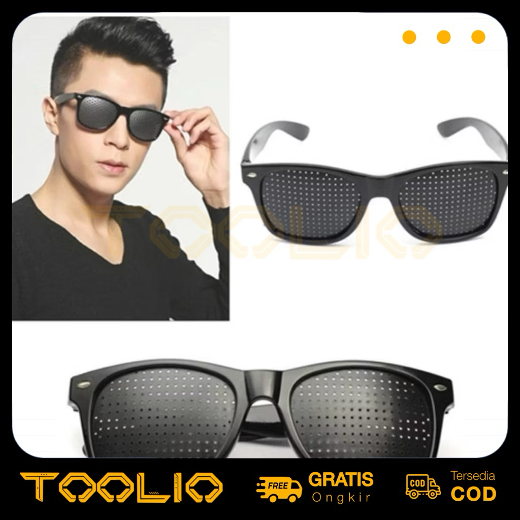 Kacamata Terapi Pinhole Glasses | Mengurangi Minus Mata | Original USA | Free Kotak