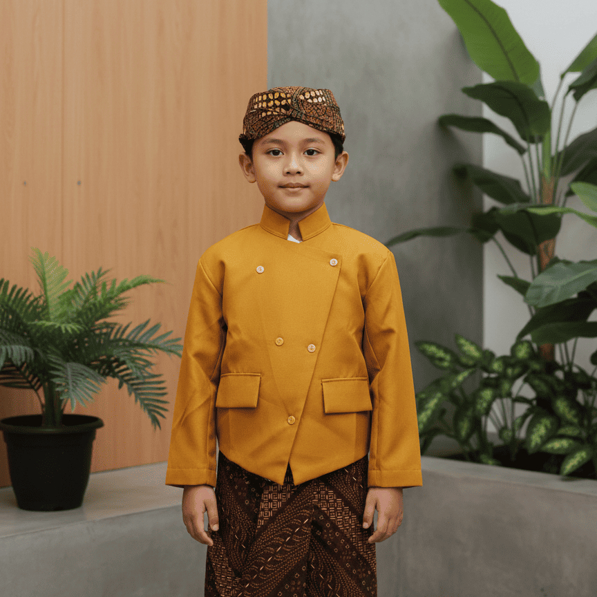 Beskap Anak Laki-Laki/Baju Adat Jawa Anak TK-SD-SMP/Blangkon/Sapit Urang by Batik Benang Ratu