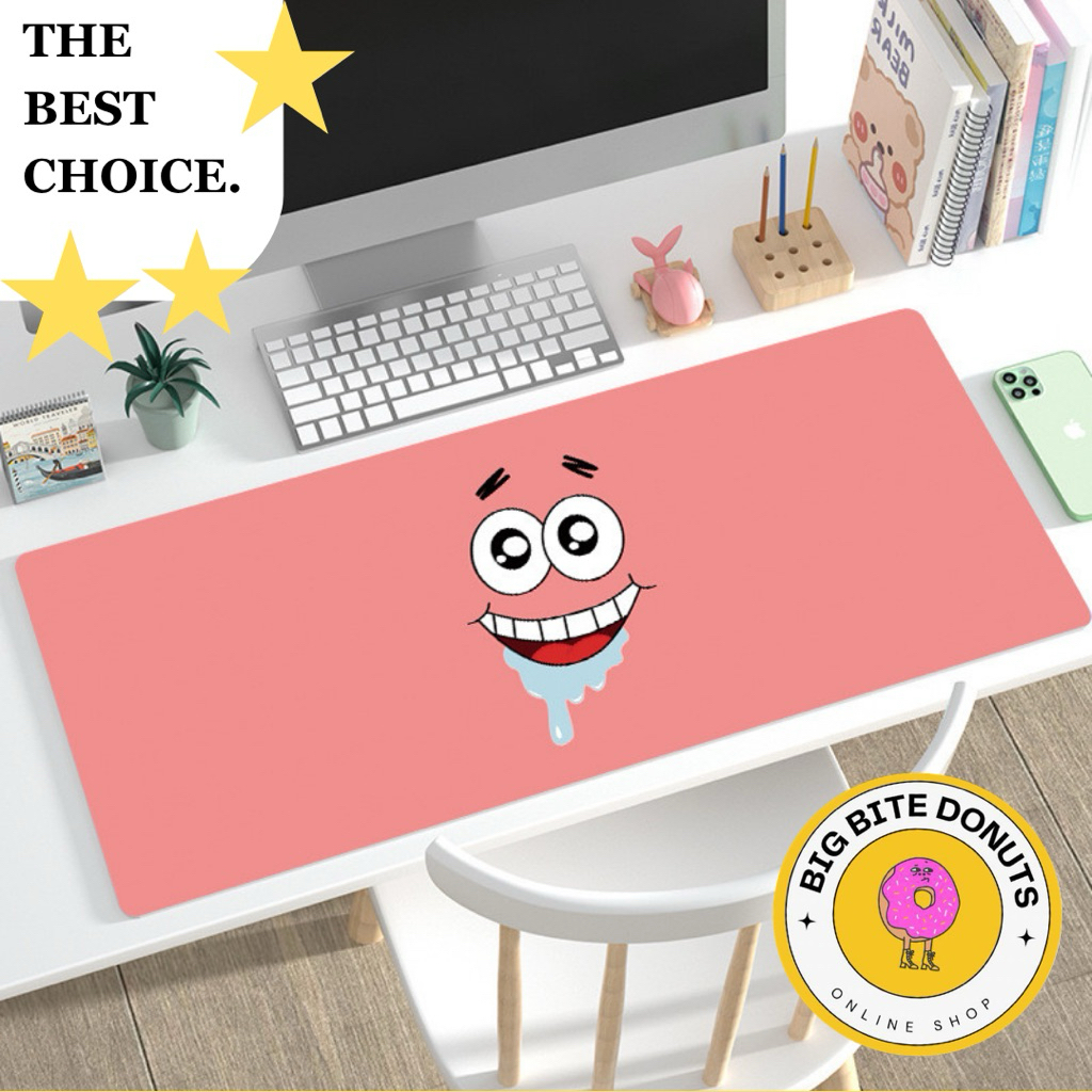 [ORI] Premium Mouse Pad Gaming 80x30cm ketebalan 3mm Motif Patrick Spongebob Squarepants Lucu Untuk 