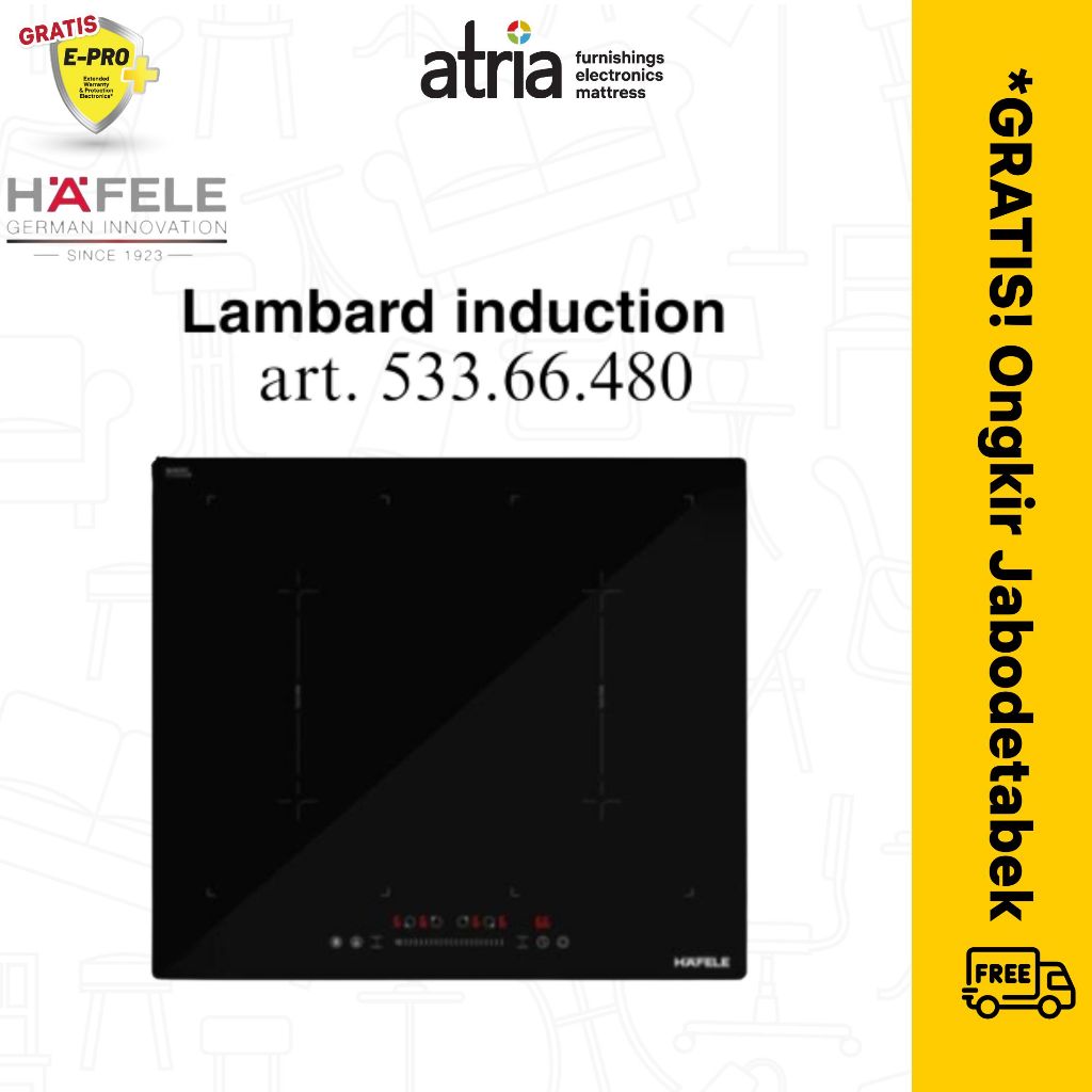 Hafele Built in Induction 4 tungku- Lambard kompor tanam induksi