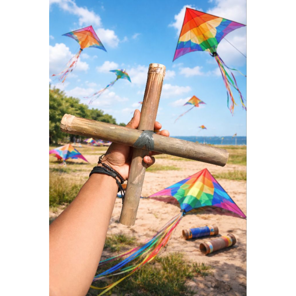 gulungan senar layangan