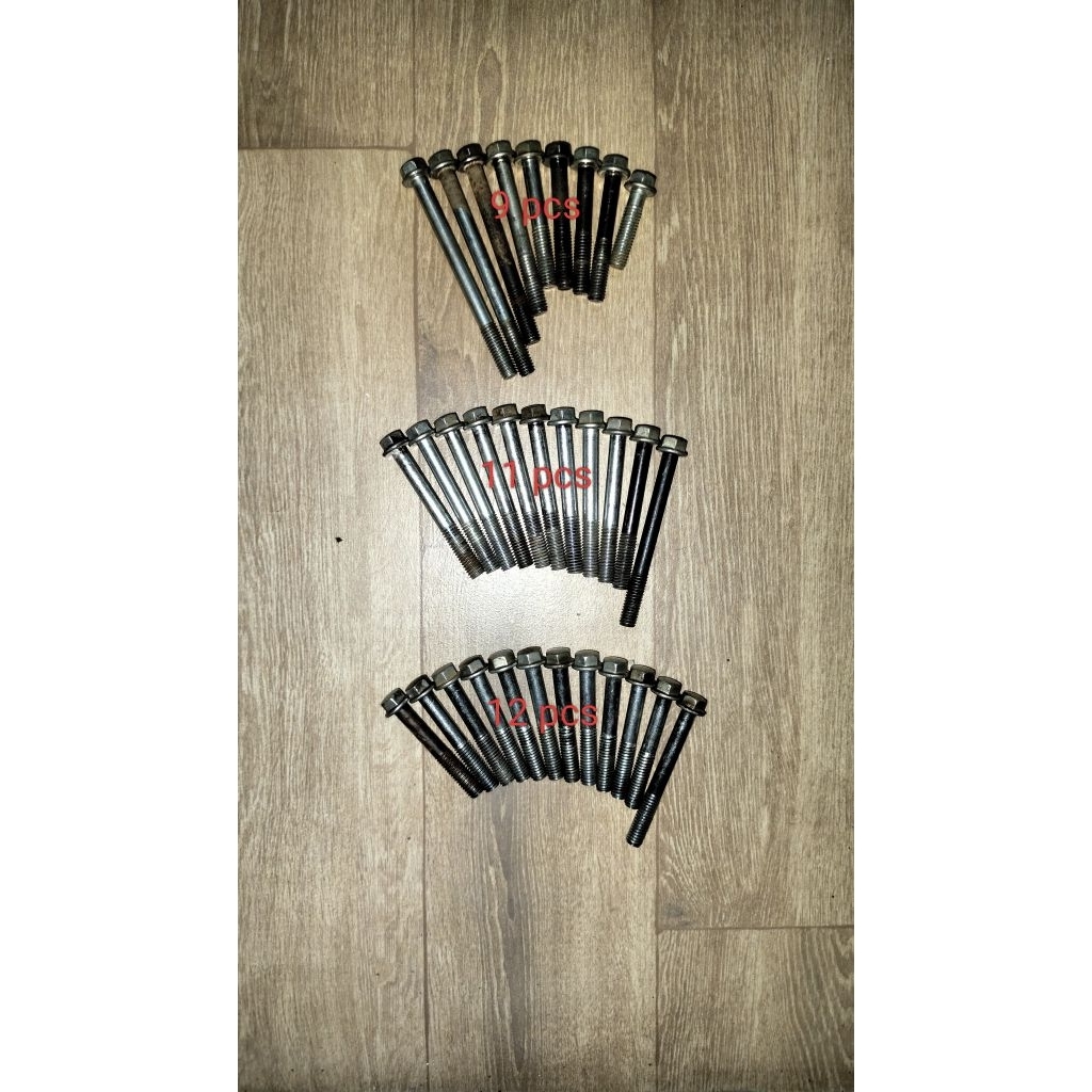 Baut mesin bawah bak kopling bak mahnit krengkes tiger revo tiger lama original lepasan