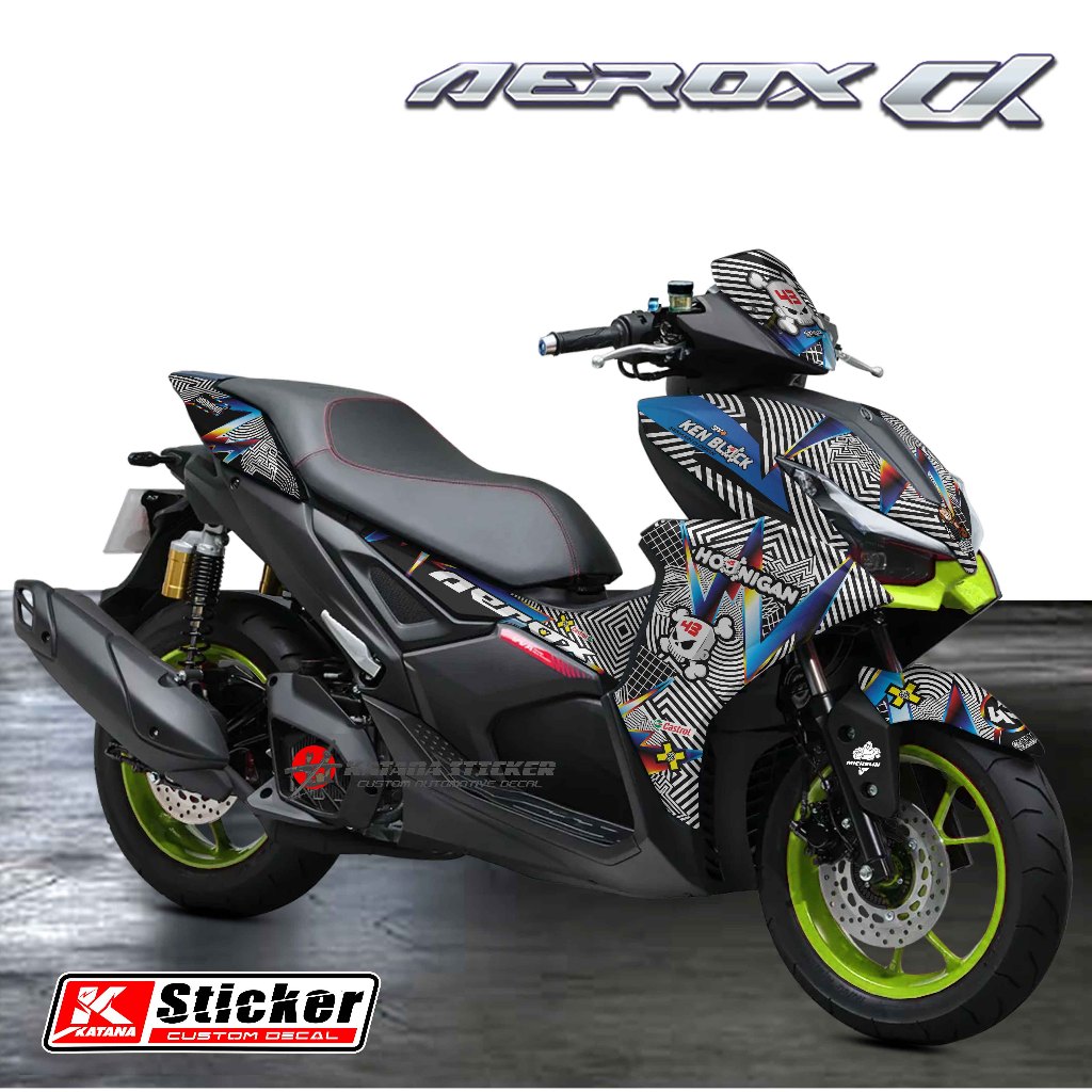 Decal Aerox Alpha Full Body - Stiker Aerox Alpha Turbo Cybercity Full Body Honigan Kenblock