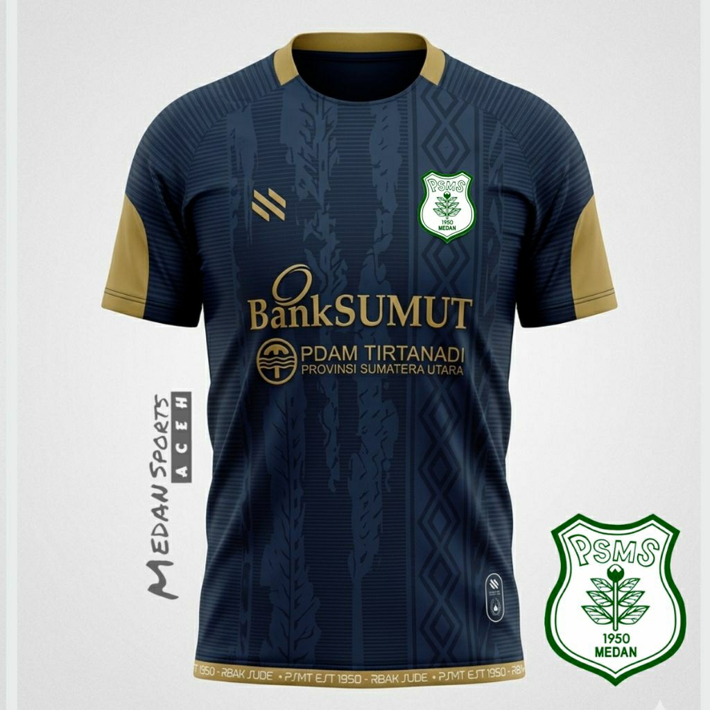jersi psms medan player issue black gold home 2023 2024
