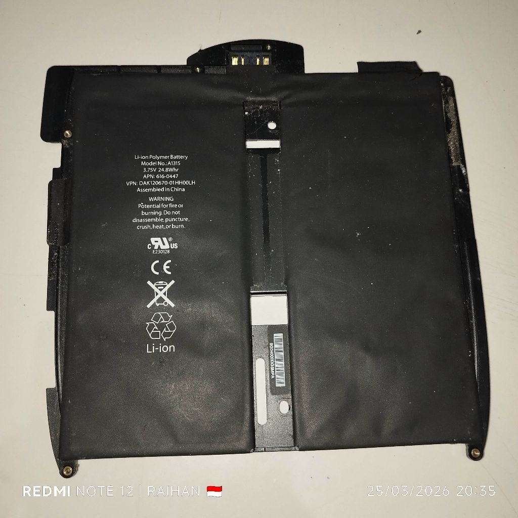 Baterai Apple IPad Gen 1/A-1337