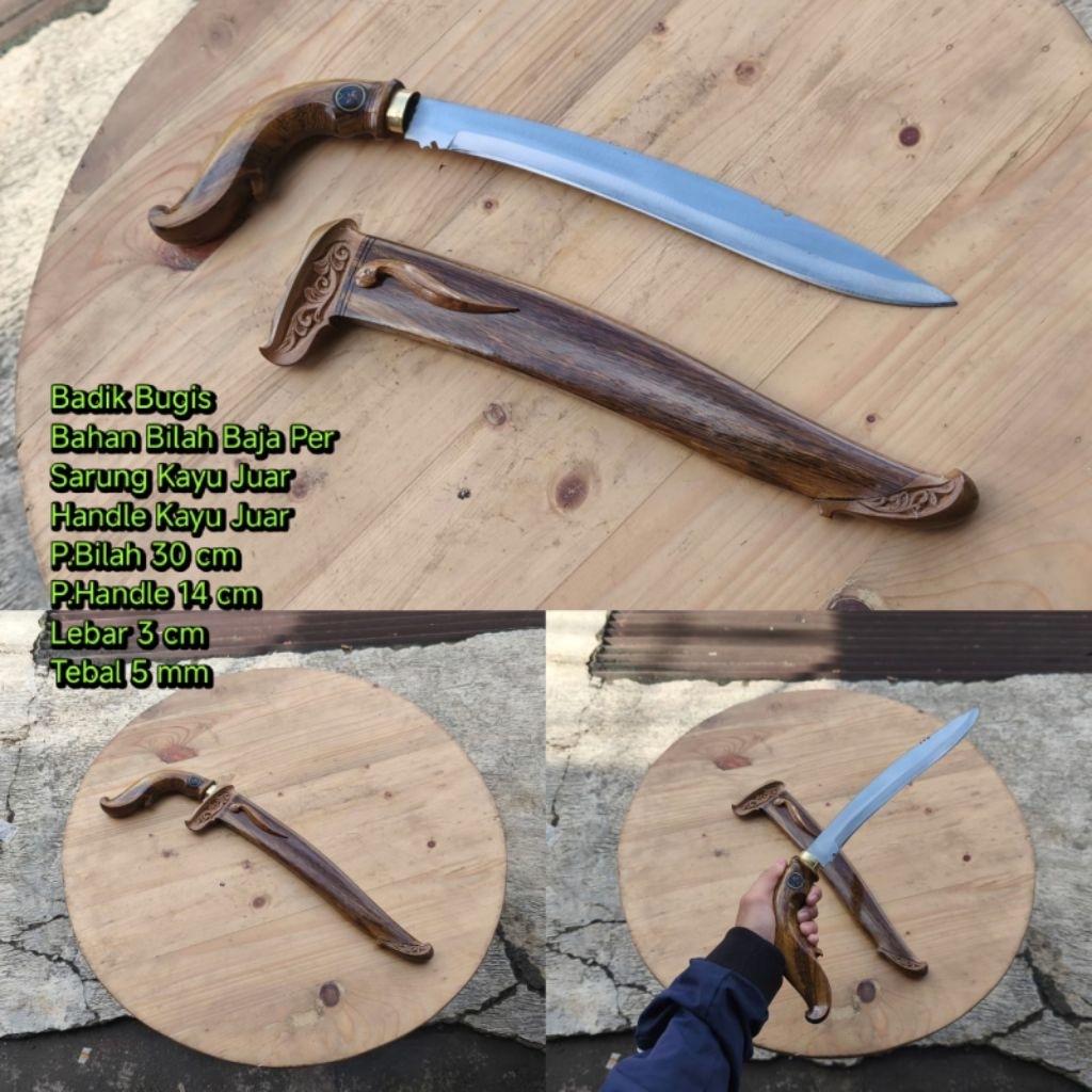 Badik bugis bahan baja per