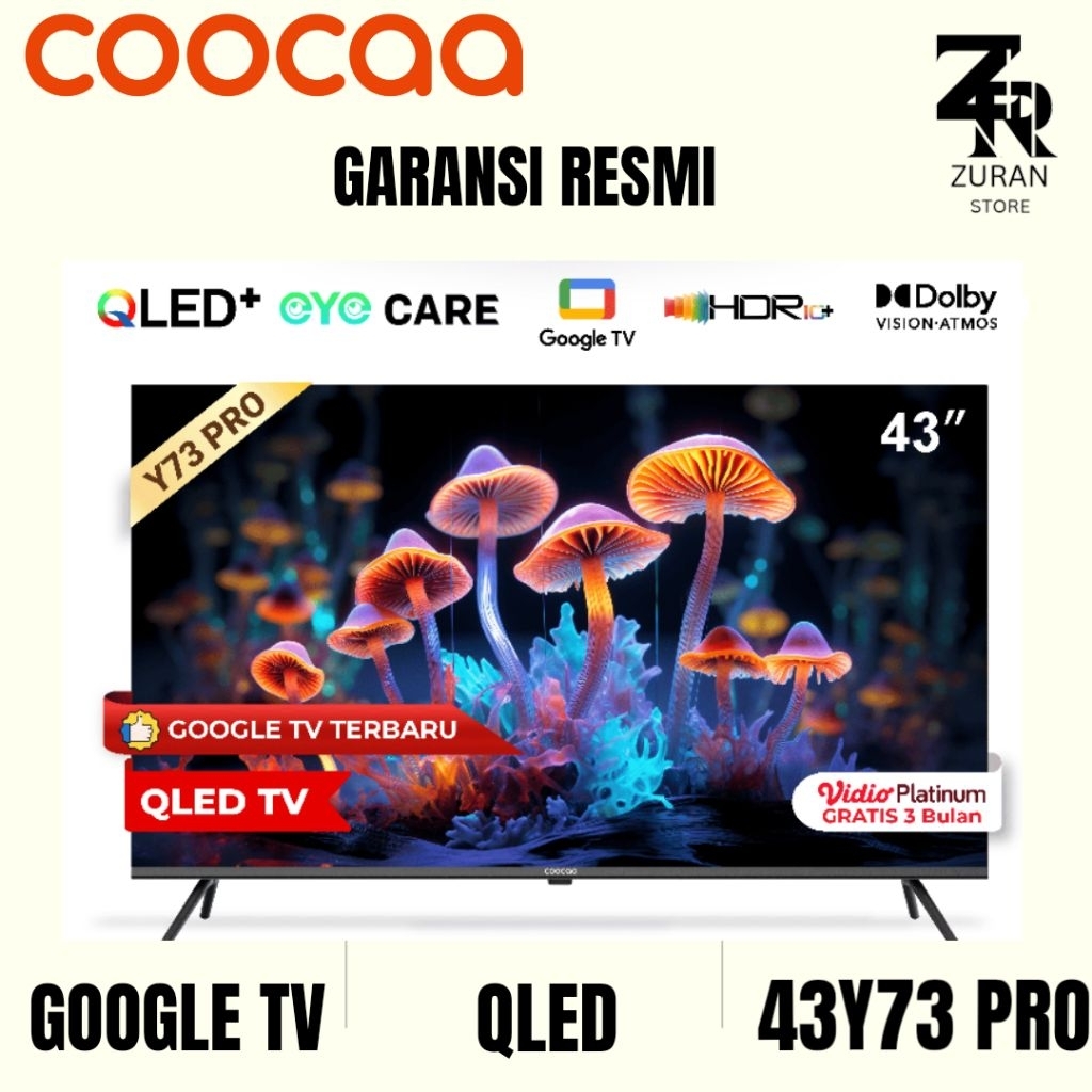 COOCAA 43Y73 PRO 4K GOOGLE TV QLED 43 inch