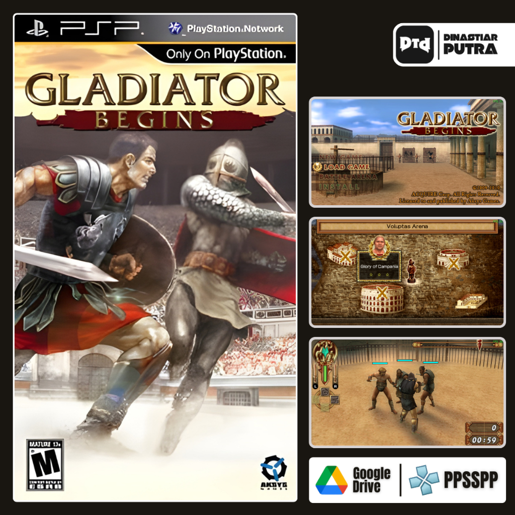 Game PSP Gladiator Begins - Format ISO Siap Main (Google Drive)