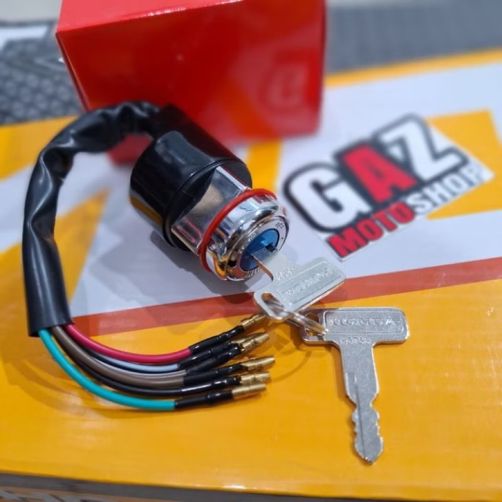 KUNCI KONTAK CB 100 CB 125 CB 175 CB 200 TWIN KABEL 6 DOUBLE KLIK DETAIL ORIGINAL