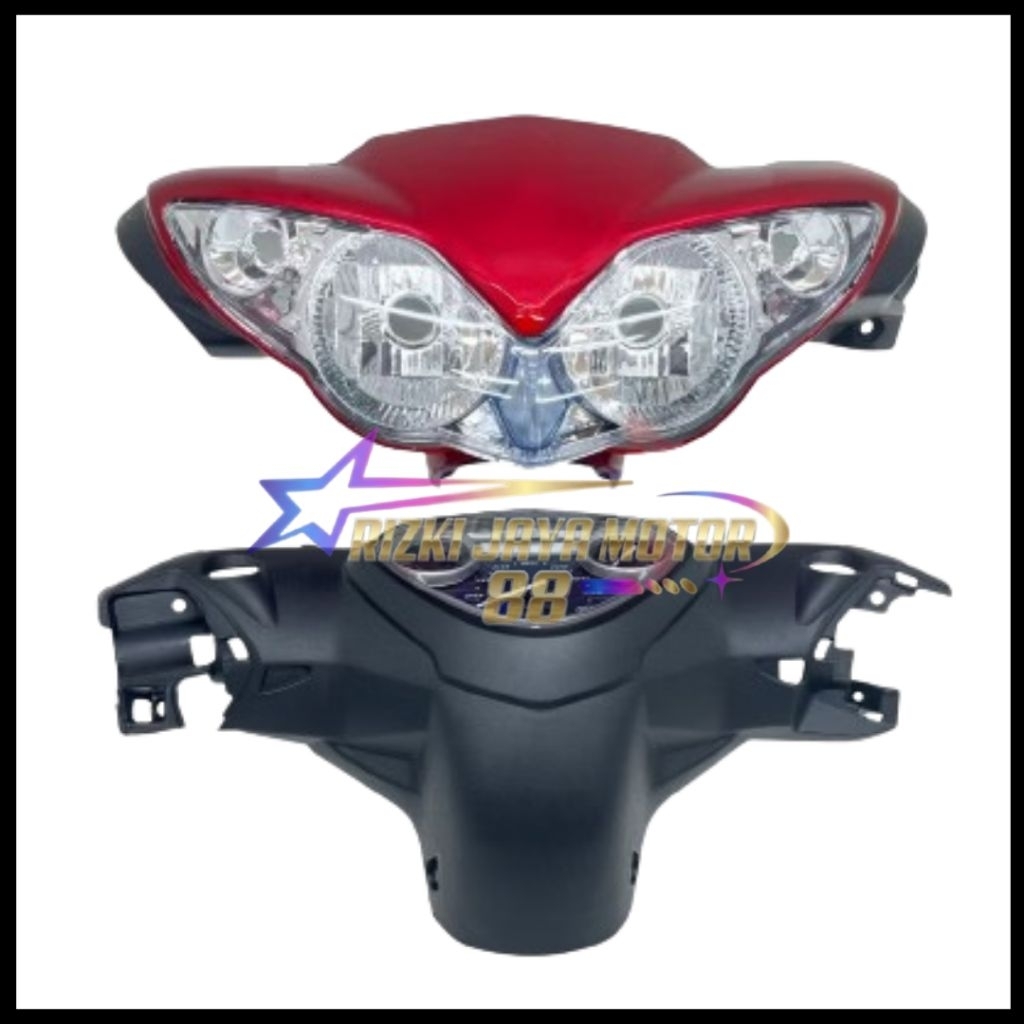 Batok Jupiter Z burhan Merah + Lampu Depan Jupiter Z Burhan Komplit