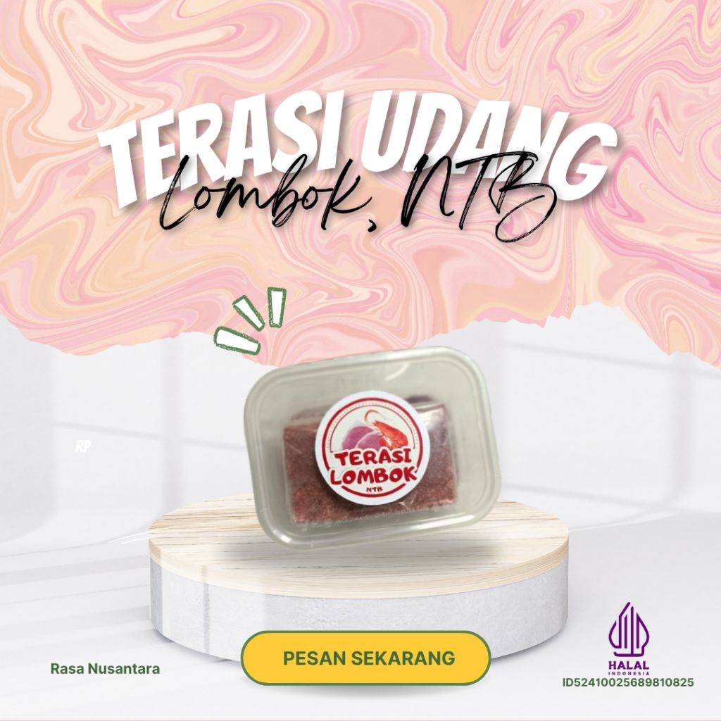 Terasi Asli Lombok Persegi 4 pcs | Terasi udang | Terasi oven | Terasi Enak dan Murah