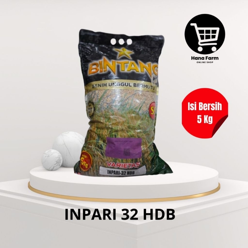 Benih Padi Inpari 32 HDB BINTANG 5 Kg