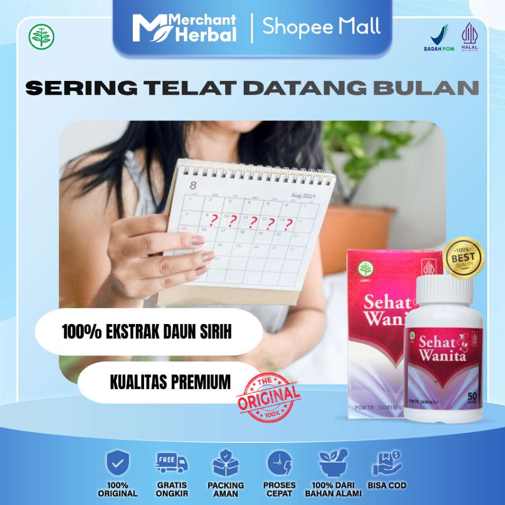 Obat Sering Telat Datang Bulan - Telat Menstruasi / Mens - Haid Tidak Teratur Sehat Wanita Alami