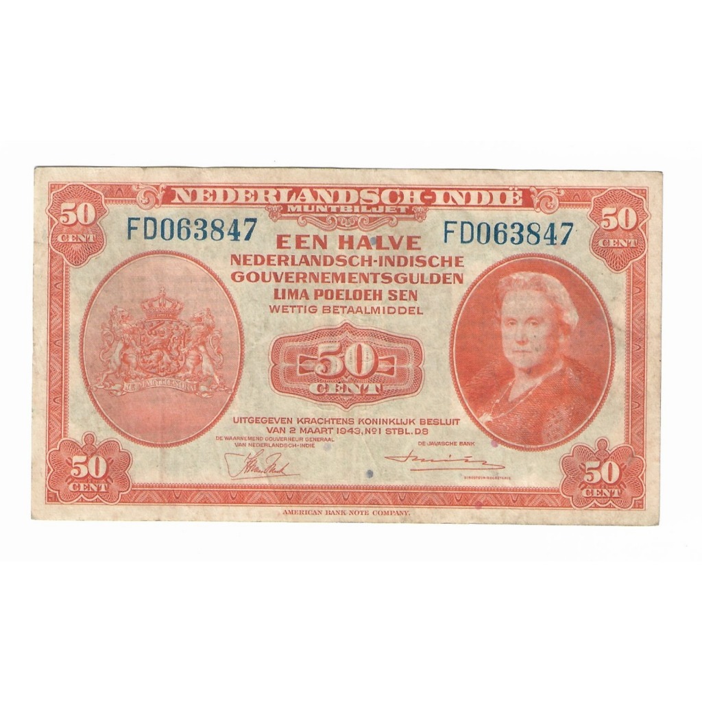 Uang Kuno 50 Cent Gulden NICA