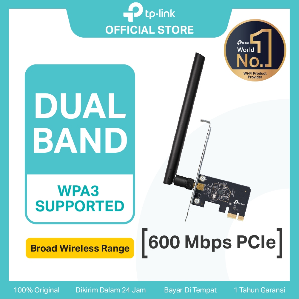 TP-Link Archer T2E | AC600 PCI Express Adapter | Dual Band | WPA3 | 2.4Ghz 5Ghz | Wireless | PC