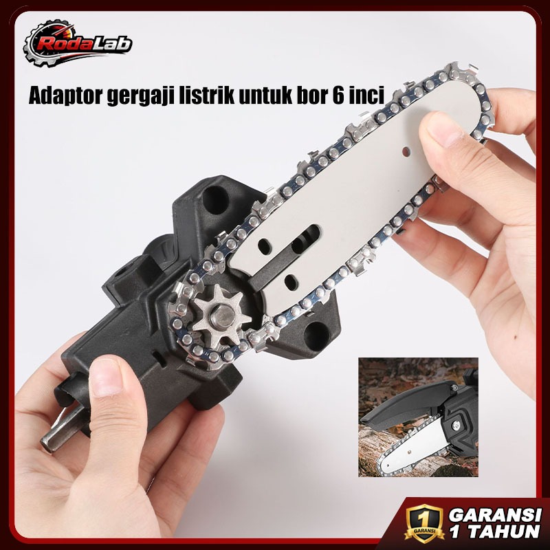 Adaptor gergaji listrik untuk bor 6 inci / Konverter gergaji rantai bor listrik / Adaptor gergaji ra
