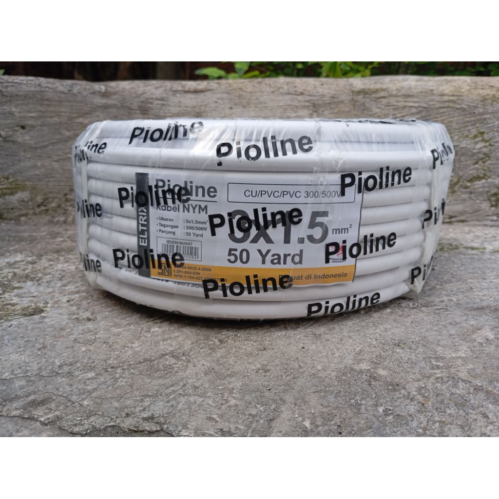 PIOLINE Kabel Listrik NYM 2x1.5mm/NYM 3x1.5mm Tembaga Murni