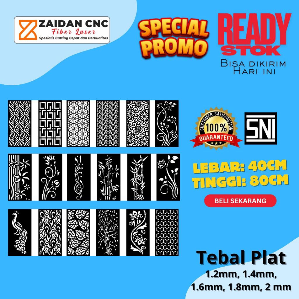 Ornamen Laser Cutting 40x80 Cocok Buat Kanopi Atau Pagar