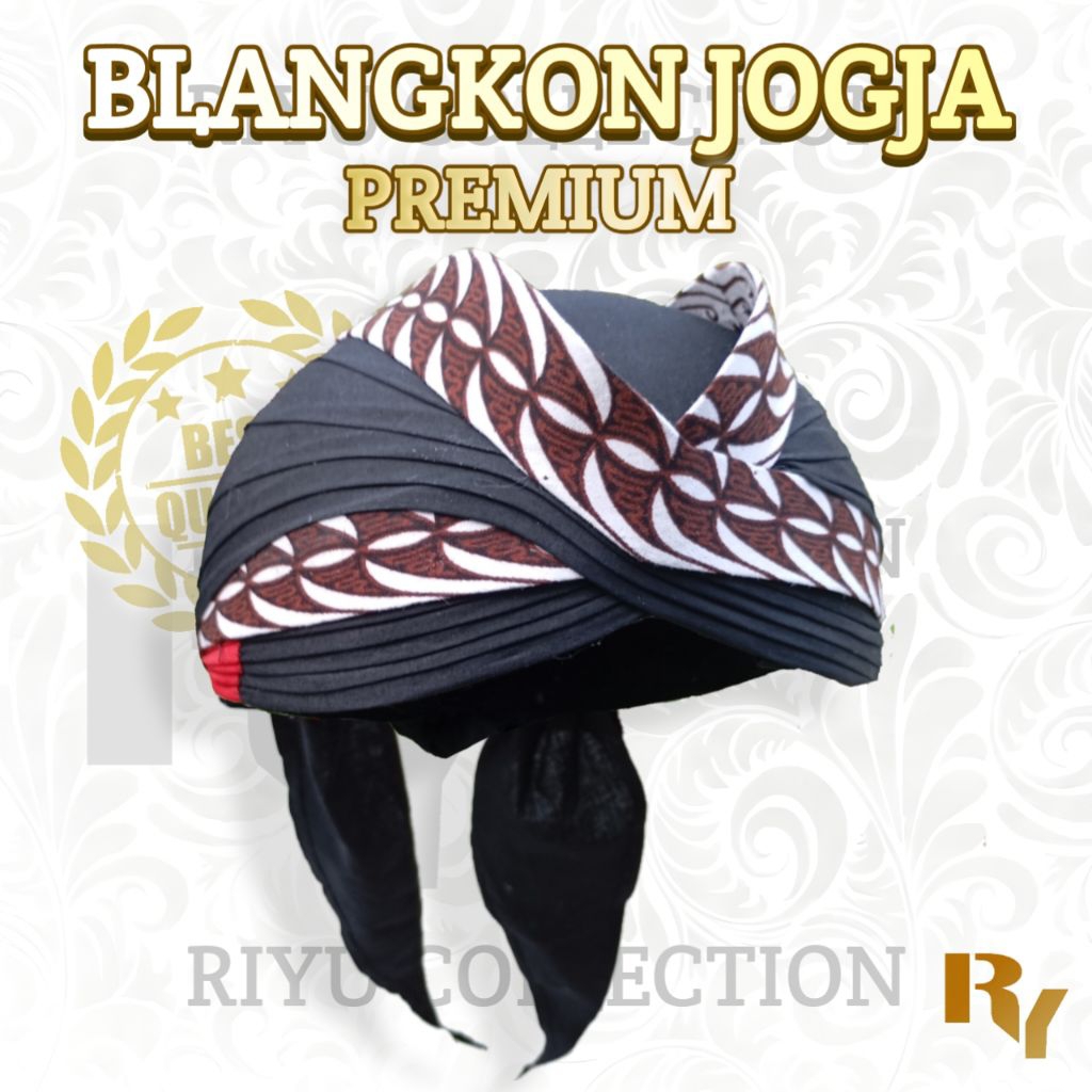 Blangkon Jogja Dewasa & Anak Premium Warna Putih Sliwir - Topi Tradisional Jawa Halus - Penutup Kepa