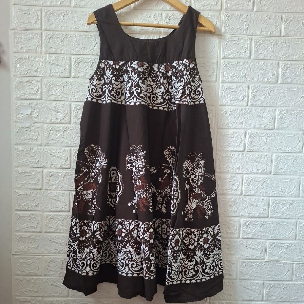 (PRELOVED) Mididress Daster Wanita Batik Keris