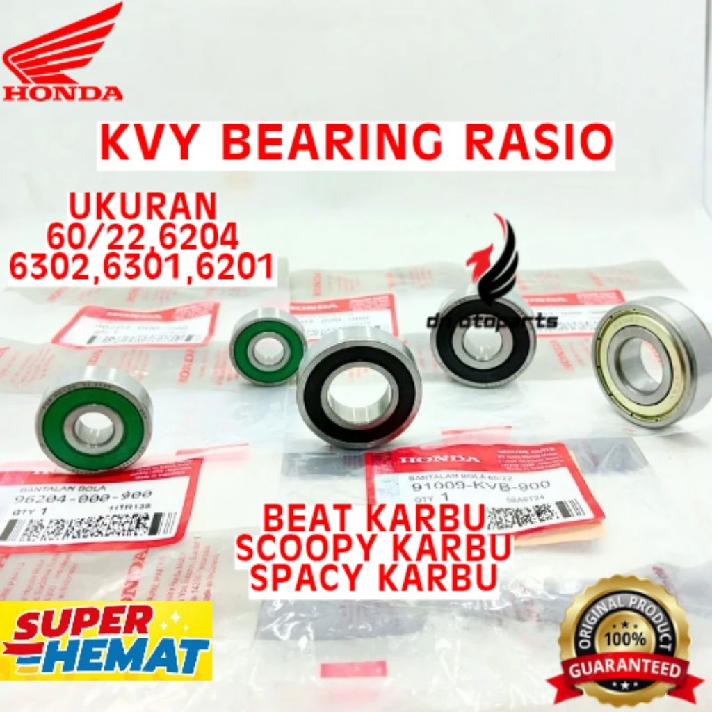 BEARING RASIO ORIGINAL HONDA KODE KVY, BEARING RASIO BEAT KARBU, BEARING RASIO SCOOPY KARBU, BEARING