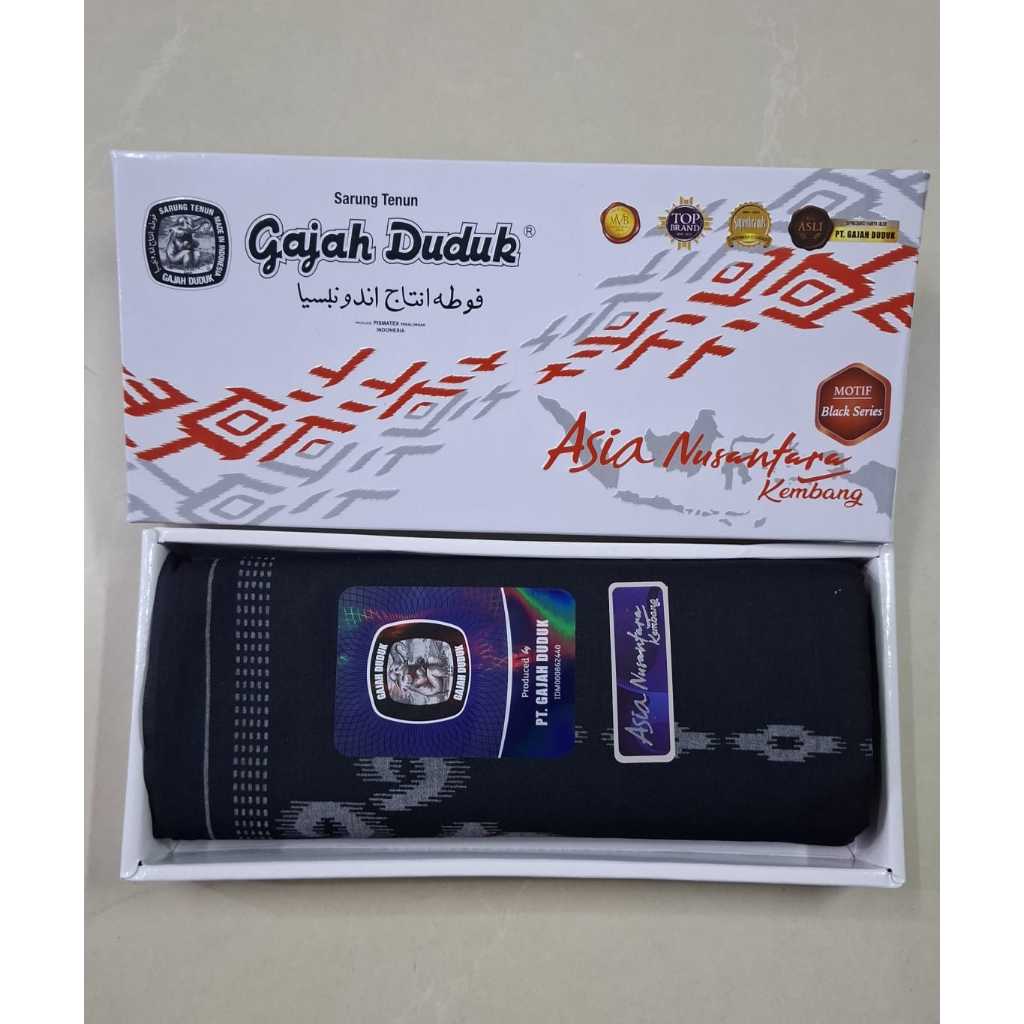 Sarung Gajah Duduk Hitam Motif