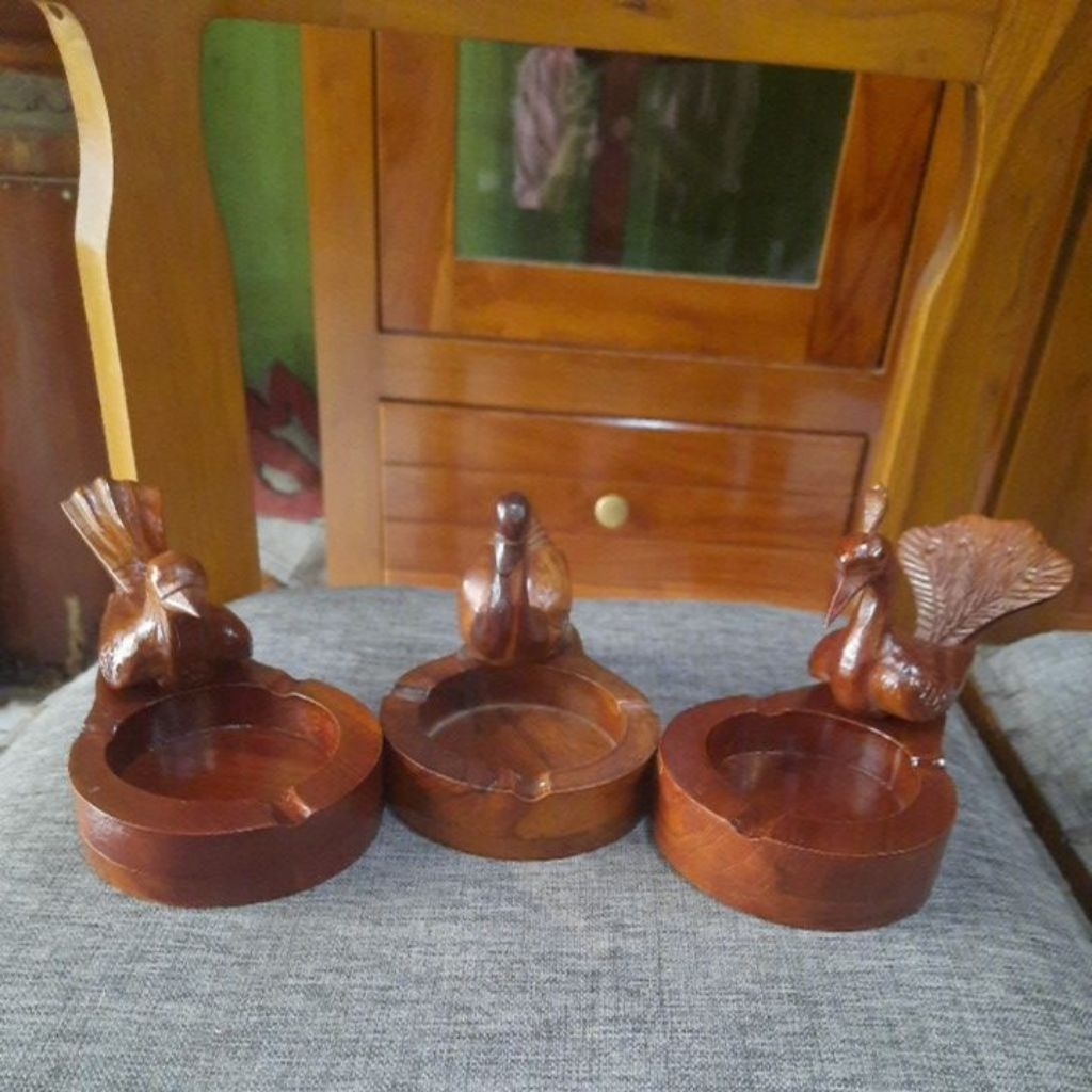 asbak kayu jati - asbak unik - tempat abu rokok - asbak kayu - toko kayu jati