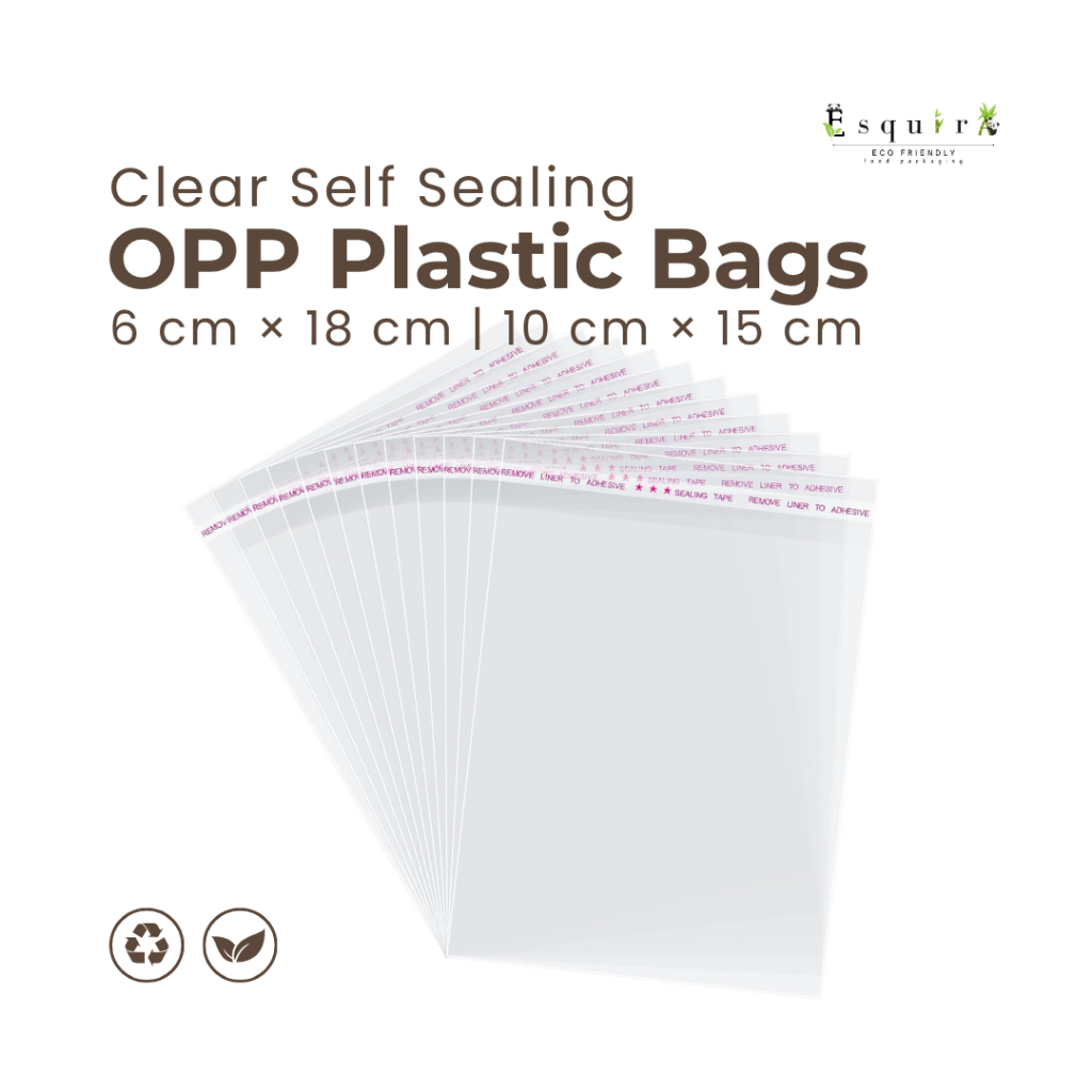 (HEGO)Plastik Bening OPP Lem / 100 pcs