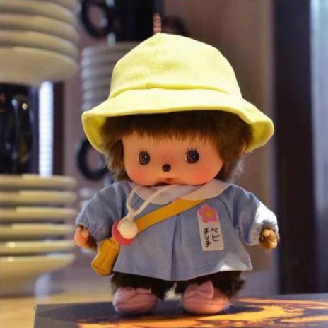 Gantungan Monchichi 15CM Sekiguchi Bebichichi Plush Keychain | Ganci Monchichi Kindergarden