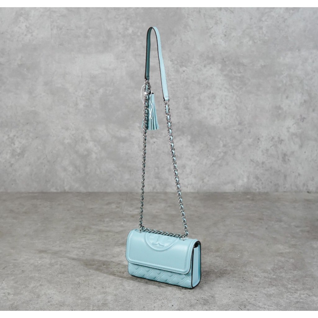 (DEFECT SALE) Tas TB FLEMING MATTE BABY BLUE SHOULDER BAG 100% ORIGINAL
