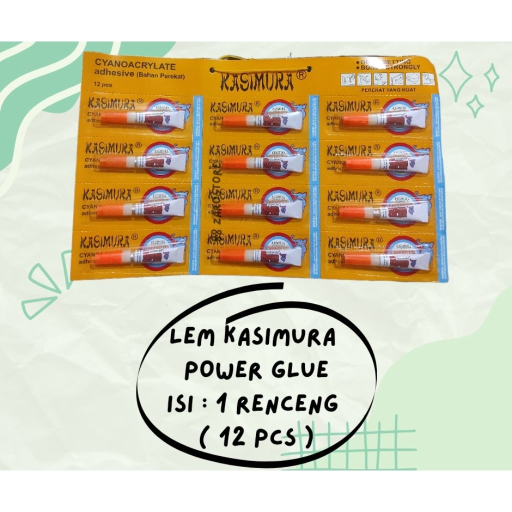 [ 1 renceng ] POWER GLUE KASIMURA / LEM POWER GLUE KASIMURA TERMURAH